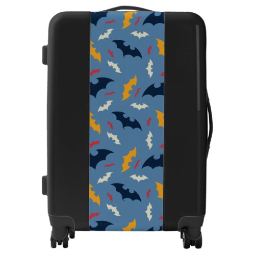 Red Blue and Yellow Bat Logo Pattern Luggage
