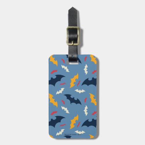 Red Blue and Yellow Bat Logo Pattern Luggage Tag