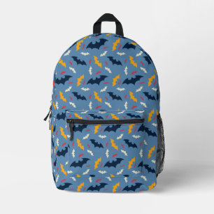 Red, Blue, and Yellow Bat Logo Pattern Printed Backpack