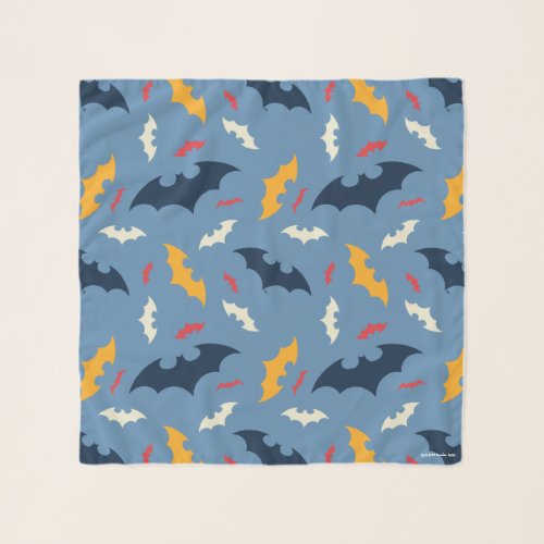 Red Blue and Yellow Bat Logo Pattern Scarf