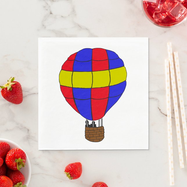 Red Blue and Yellow Hot Air Balloon Napkins (Creator Uploaded)