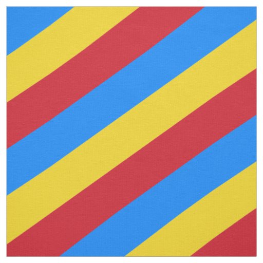 Red, blue and yellow striped pattern fabric