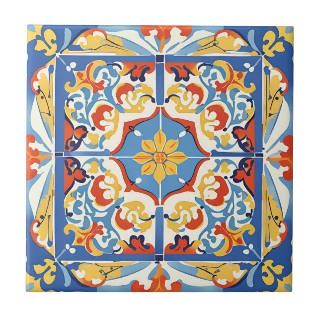 Red, Blue and Yellow Tiles (Front)