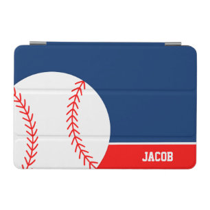 Red Blue Baseball Personalized Kids iPad Mini Cover