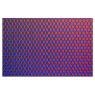 Red Blue & Black Boxes Fabric