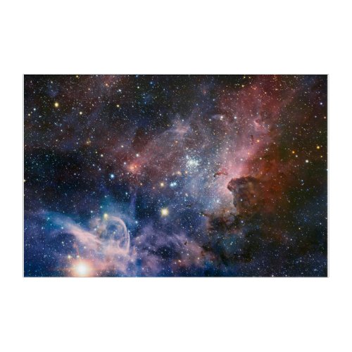 Red  Blue Carina Nebula Hubble Telescope Acrylic Print