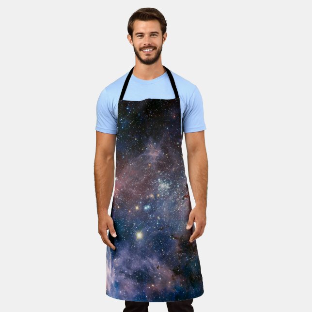 Red & Blue Carina Nebula Hubble Telescope Apron (Worn)