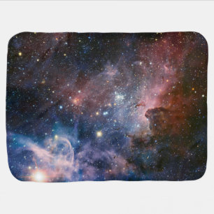 Red & Blue Carina Nebula Hubble Telescope Baby Blanket