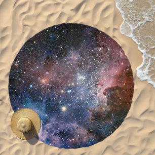 Red & Blue Carina Nebula Hubble Telescope Beach Towel