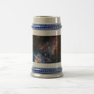 Red & Blue Carina Nebula Hubble Telescope Beer Stein