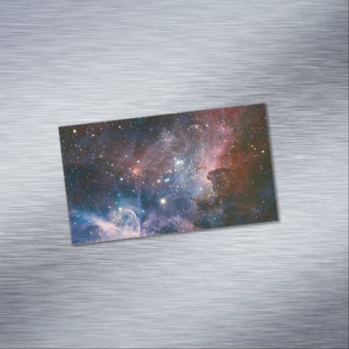 Red  Blue Carina Nebula Hubble Telescope Business Card Magnet