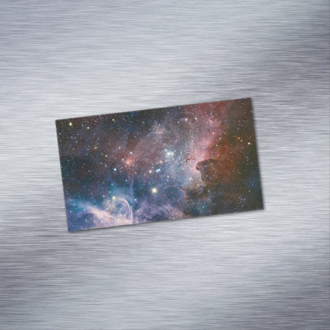 Red & Blue Carina Nebula Hubble Telescope Business Card Magnet (In Situ)