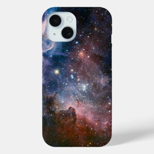 Red  Blue Carina Nebula Hubble Telescope iPhone 15 Case