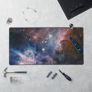 Red & Blue Carina Nebula Hubble Telescope Desk Mat