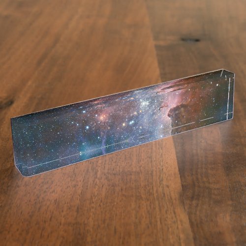 Red  Blue Carina Nebula Hubble Telescope Desk Name Plate