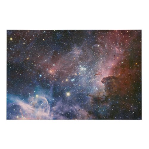 Red  Blue Carina Nebula Hubble Telescope Faux Canvas Print