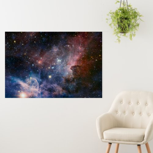 Red  Blue Carina Nebula Hubble Telescope Foam Board