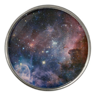 Red & Blue Carina Nebula Hubble Telescope Golf Ball Marker