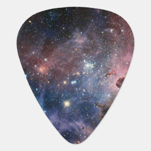 Red & Blue Carina Nebula Hubble Telescope Guitar Pick