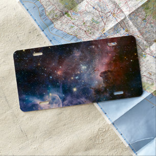 Red & Blue Carina Nebula Hubble Telescope License Plate