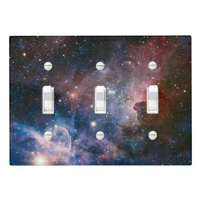 Red & Blue Carina Nebula Hubble Telescope Light Switch Cover (In Situ)