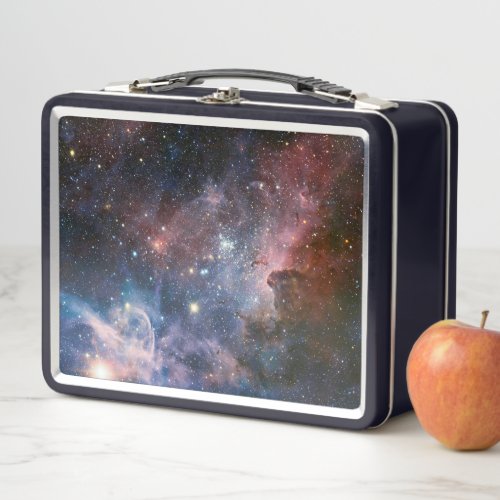 Red  Blue Carina Nebula Hubble Telescope Metal Lunch Box