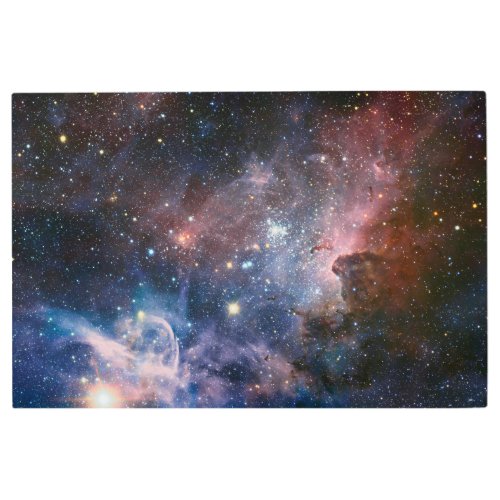 Red  Blue Carina Nebula Hubble Telescope Metal Print