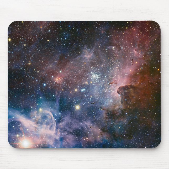 Red & Blue Carina Nebula Hubble Telescope Mouse Pad (Front)