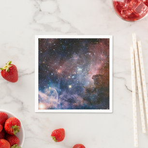 Red & Blue Carina Nebula Hubble Telescope Napkins