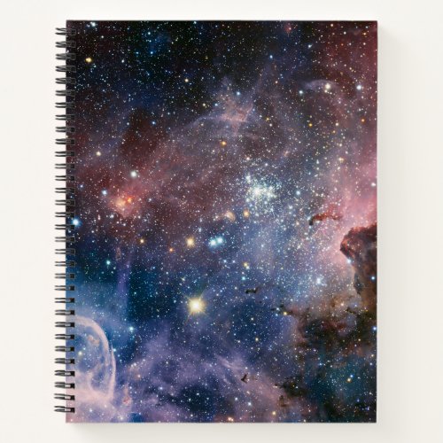 Red  Blue Carina Nebula Hubble Telescope Notebook
