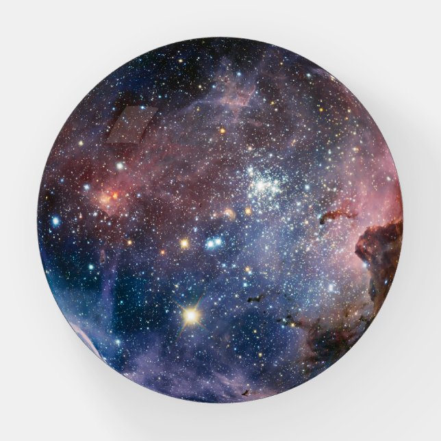 Red & Blue Carina Nebula Hubble Telescope Paperweight (Front)
