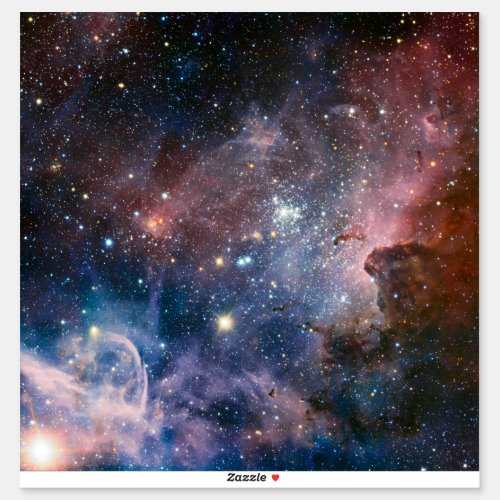 Red  Blue Carina Nebula Hubble Telescope Sticker