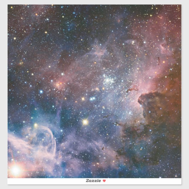 Red & Blue Carina Nebula Hubble Telescope Sticker (Sheet)