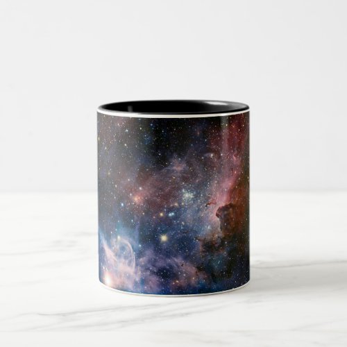 Red  Blue Carina Nebula Hubble Telescope Two_Tone Coffee Mug