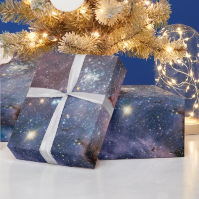 Red &amp; Blue Carina Nebula Hubble Telescope Wrapping Paper