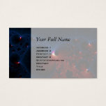 Red Blue Cells Fractal Art Business Card