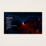 Red Blue Cells Fractal Art Business Card