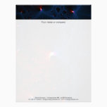 Red Blue Cells Fractal Art Letterhead