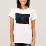 Red Blue Cells Fractal Art T-Shirt