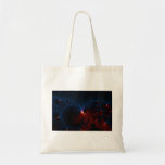 Red Blue Cells Fractal Art Tote Bag