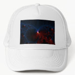 Red Blue Cells Fractal Art Trucker Hat