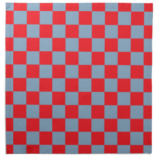 Red Blue Checkered Gingham Pattern Cloth Napkin