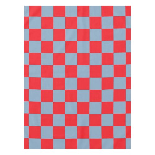 Red Blue Checkered Gingham Pattern Tablecloth