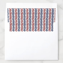 Red & Blue Chevron Pattern Envelope Liner