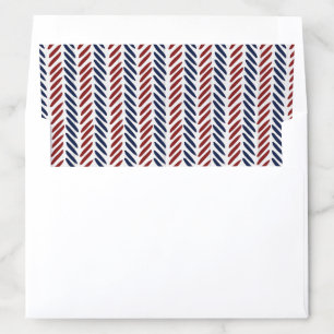 Red & Blue Chevron Pattern Envelope Liner
