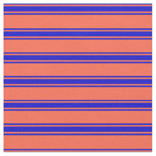 Red & Blue Colored Striped Pattern Fabric