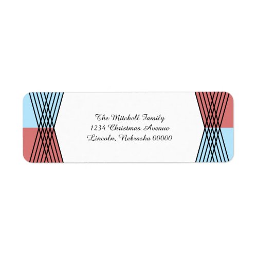 Red Blue Colorful Deco Address Labels