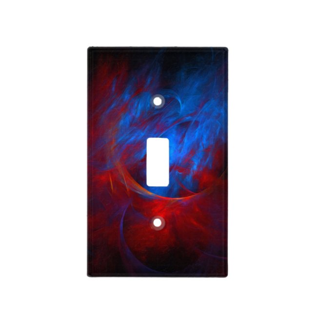 Red Blue Contemporary Light Switch Cover Artwork (Front)