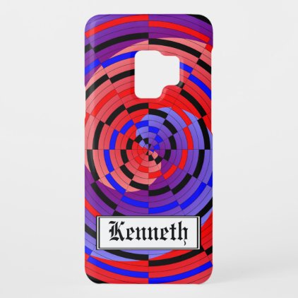 Red &amp; Blue Counter Spiral by Kenneth Yoncich Case-Mate Samsung Galaxy S9 Case