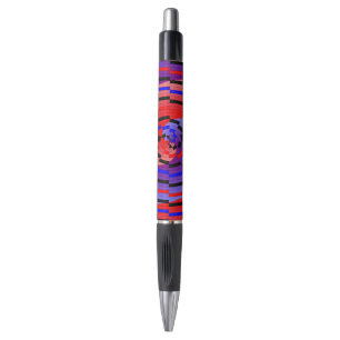 Red & Blue Counter Spiral by Kenneth Yoncich Pen